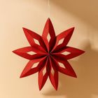 Winteria, gwiazda świąteczna z filcu, czerwona, 50 cm