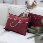 Winteria, poduszka dekoracyjna ze świątecznym napisem, 30-50 cm