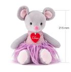 Woodyland, Mysz Akiko, maskotka, szara, 30 cm