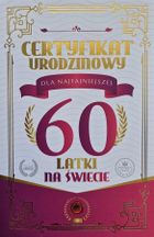 Yeku, karnet, Certyfikat Urodzinowy, 60 urodziny damskie
