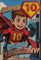 YEKU, karnet, Urodziny 10 chłopiec, Superbohater