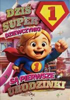YEKU, karnet, Urodziny roczek dziewczynka, Superbohater