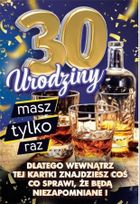 Yeku, karnet z nakładką na butelkę, 30 Urodziny