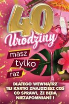 Yeku, karnet z nakładką na butelkę, 40 Urodziny