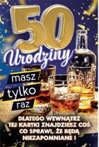 Yeku, karnet z nakładką na butelkę, 50 Urodziny