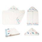 Yookidoo, zestaw kąpielowy: Prysznic słonik, niebieski + okrycie kąpielowe