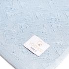 Yoonco, Ażur, kocyk bambusowy, mgiełka, niebieski