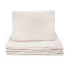 Yoonco, muślinowy zestaw: poduszka i kołderka, krem