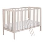 Yoonco, Timio, łóżeczko drewniane z barierką, beżowe, 120-60 cm