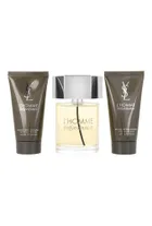Yves Saint Laurent, L`Homme, zestaw: woda toaletowa, 100 ml + balsam po goleniu, 2-50 ml
