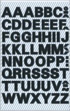 Z-Design, naklejki czarne litery (38 pkt./95 mm), wodoodporne