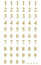 Z-Design, naklejki złote cyfry (30pt/7,5mm)