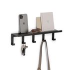 Zeller, metalowy wieszak do przedpokoju z półką, nordic space, 40-10-11 cm