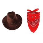 Zestaw kowboja, bandanka z kapeluszem