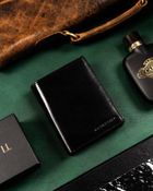 Zestaw prezentowy: Portfel skórzany, Brelok, czarny, Peterson