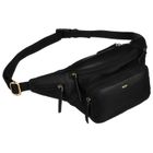 Zestaw, Saszetka na biodro, nerka, Etui na klucze, czarny, skórzany, Peterson