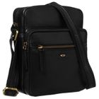 Zestaw, Torba listonoszka, Etui na klucze, czarny, skórzany, Peterson