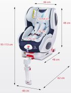Caretero, Champion Isofix, fotelik samochodowy, 0-18 kg, graphite