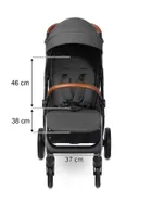 Caretero, Elma, wózek spacerowy, Dark Grey