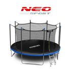 Neo-Sport, trampolina ogrodowa z siatką wewnętrzną i drabinką, 465 cm