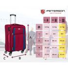 Peterson, walizka, duża, czerwono-niebieska, 78 cm