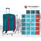 Peterson, walizka, duża, turkusowo-różowa, 78 cm