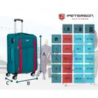 Peterson, walizka kabinowa, turkusowo-różowa, 58 cm
