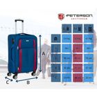 Peterson, walizka, średnia, granatowo-czerwona, 68 cm