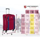 Peterson, walizka, wykonana z poliestru, średnia, czerwono-niebieska, 68 cm
