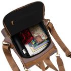 Plecak miejski, beżowy, skóra ekologiczna, Peterson