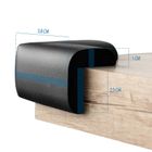 Sipo, zestaw piankowych zabezpieczeń narożników mebli, czarne, 4 szt.