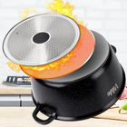 Vilde, Terruna Aroma, garnek ze szklaną pokrywką, granitowy, 28 cm, 5,8l