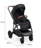 Caretero, Ratio, wózek spacerowy, Black