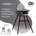 Kinderkraft, Finix, krzesełko do karmienia, Ecru