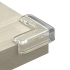 Sipo, zestaw silikonowych, transparentnych zabezpieczeń narożników mebli, kształt L, 12 szt.