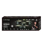 Starke Pro, Naturale, zestaw garnków marmurowych z pokrywką i patelnia, 10 elementów