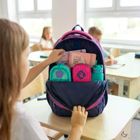 Abag, plecak szkolny, 3-komorowy, hexagon pink ombre