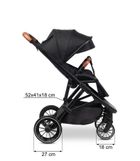 Caretero, Ratio, wózek spacerowy, Black