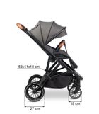Caretero, Ratio, wózek spacerowy, Dark Grey