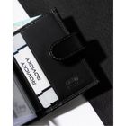 Etui na dokumenty, czarne, skórzane, Rovicky