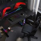 Huzaro, Hero 8.7, biurko gamingowe z regulacją wysokości, RGB, Black, 140 cm