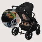 Lionelo, Mika Plus, wózek wielofunkcyjny 3w1, Black Onyx