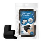 Sipo, zestaw piankowych zabezpieczeń narożników mebli, czarne, 4 szt.