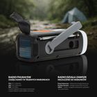 Adler, radio awaryjne, z panelem słonecznym, korbką, powerbankiem