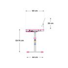 Mark Adler, Study 3.0 Pink, ergonomiczne biurko dla dziecka, 66 cm