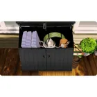 Plonos, skrzynia ogrodowa, czarna, 116-112,5-71 cm, 775l