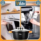 Vilde, Terruna Aroma, garnek ze szklaną pokrywką, granitowy, 24 cm, 4l