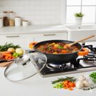 Vilde, Terruna Aroma, patelnia granitowa, ze szklaną pokrywką, głęboka, 24 cm, 2,1l