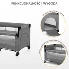 Caretero, Esti, łóżeczko turystyczne z funkcją dostawki, graphite