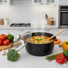 Vilde, Terruna Aroma, garnek ze szklaną pokrywką, granitowy, 24 cm, 4l